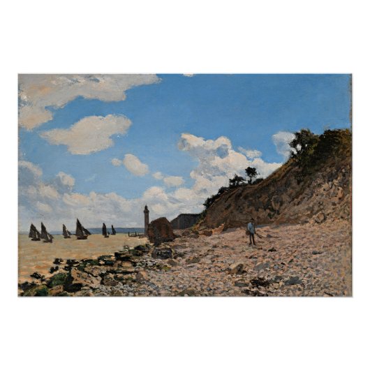 Monet - Het strand van Honfleur Perfect Poster (Voorkant)