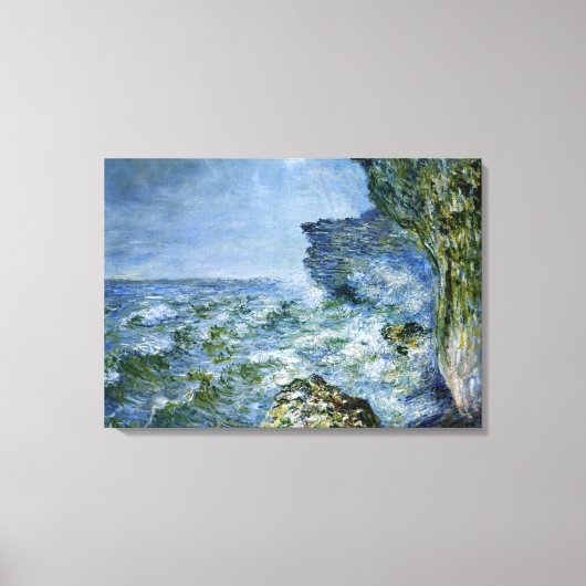 Monet - Het Zee in Fecamp, de kunstwerk van het im Canvas Afdruk (Voorkant)