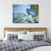 Monet - Het Zee in Fecamp, de kunstwerk van het im Canvas Afdruk (Insitu (Slaapkamer))