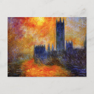 Monet House of Parliament en Sunset Briefkaart