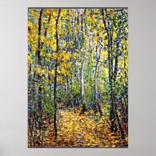 Monet - Hout Lane, fijn beboste oppervlakte Poster