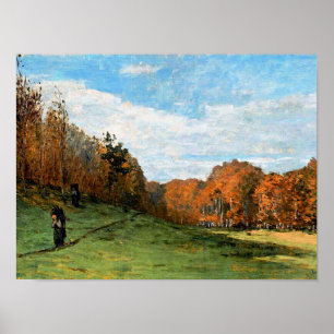 Monet, Houthakkers in het Fontainebleau bos, Poster