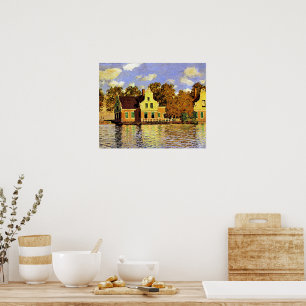 Monet - Huizen aan de Zaan bij Zaandam, Poster