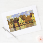 Monet - Huizen aan de Zaan bij Zaandam, Rechthoekige Sticker (Envelop)