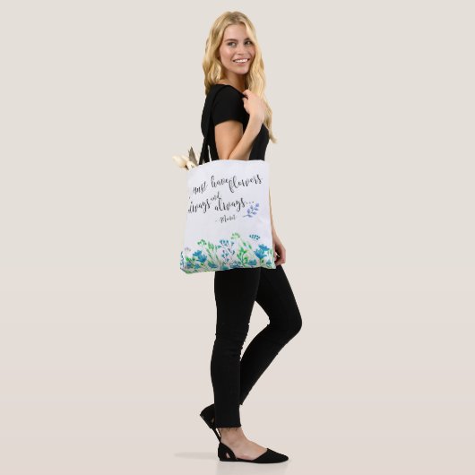 Monet ik moet bloemen hebben altijd blauwe tuin tote bag (Op model)