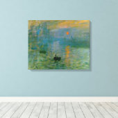 Monet Impressie Zonsopgang Canvas Print (Insitu (Houten vloer))