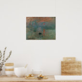 Monet - Impression, Sunrise 1872 Poster (Keuken)