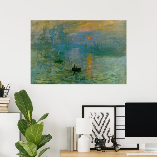 Monet 'Impression, Sunrise' Fine Art Print (Thuiskantoor)