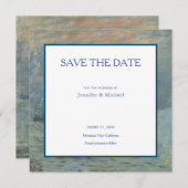 Monet Impression Sunrise Professioneel Minimalisti Save The Date (Voorkant / Achterkant)
