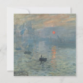 Monet Impression Sunrise Professioneel Minimalisti Save The Date (Achterkant)