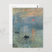 Monet Impression Sunrise Soleil Levant Painting Briefkaart (Voorkant / Achterkant)