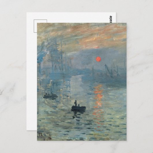 Monet Impression Sunrise Soleil Levant Painting Briefkaart (Voorkant / Achterkant)