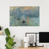 Monet Impression Sunrise Soleil Levant Painting Poster (Thuiskantoor)