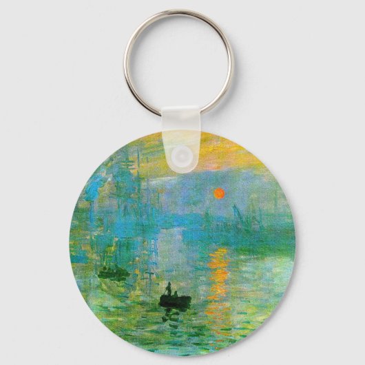 Monet Impressionisme Sunrise Sleutelhanger (Voorkant)