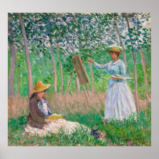 Monet, in de Bossen bij Giverny Poster