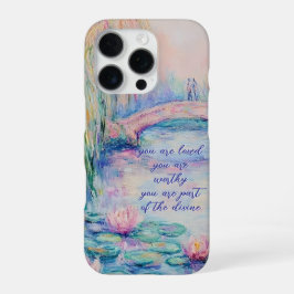 Monet Inspired You Are Loved, Worthy iPhone 16 Pro Hoesje