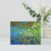 Monet - Iris bij de Zee Roos Pond Briefkaart (Staand voorkant)