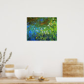 Monet - Iris bij de Zee Roos Pond Poster (Keuken)