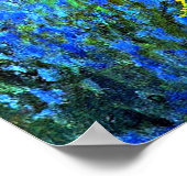 Monet - Iris bij de Zee Roos Pond Poster (Hoek)