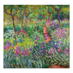 Monet Iris Garden op Giverny Photo Print Foto Afdruk