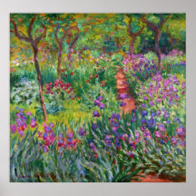 Monet Iris Garden op het Poster Giverny