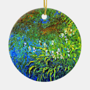 Monet - Iris op het Zee Roos Pond, beroemd schilde Keramisch Ornament