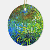 Monet - Iris op het Zee Roos Pond, beroemd schilde Keramisch Ornament (Links)