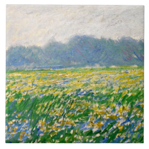 Monet - Iris-veld op Giverny Tegeltje