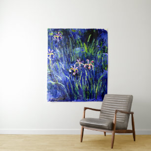 Monet - Irises, beroemd schilderij Wandkleed