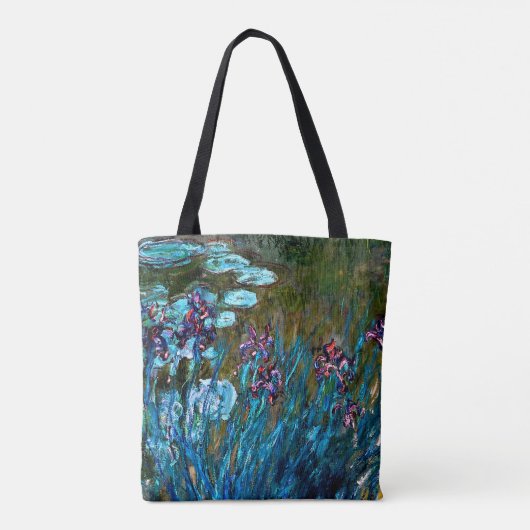 Monet - Irises en waterlilies Draagtas (Achterkant)