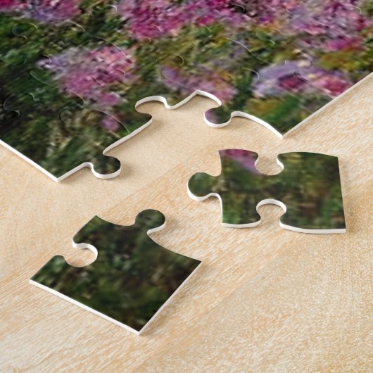 Monet - Irises in de tuin van Monet Legpuzzel (Zijkant)