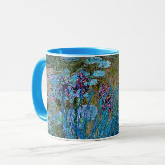 Monet - Irissen en waterlelies Mok (Voorkant links)