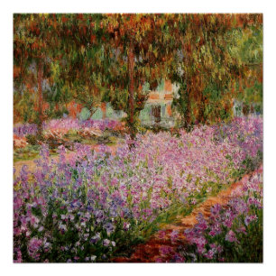 Monet - Irissen in de tuin van Monet Perfect Poster