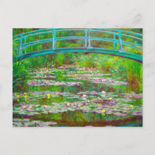 Monet Japanse brug en waterlilies Aankondigingskaart