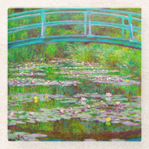 Monet Japanse brug en waterlilies Glazen Onderzetter