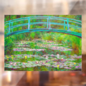 Monet Japanse brug en waterlilies Raamsticker (Vel 2)