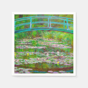 Monet Japanse brug en waterlilies Servet