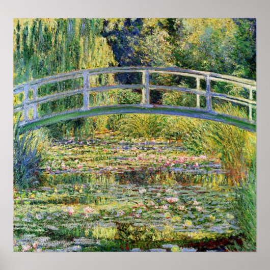 Monet Japanse brug met het Poster Water Lilies (Voorkant)