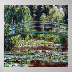Monet Japanse voetbalbrug en de Water Lily Pool Poster