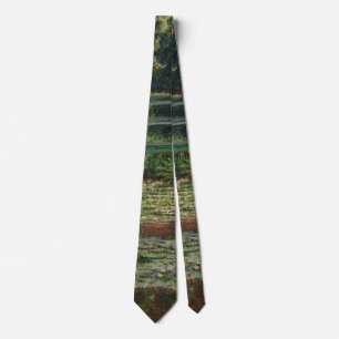 Monet Japanse voetbalbrug en de Water Lily Pool Stropdas