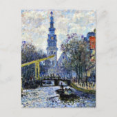 Monet - Kanaal in Amsterdam, Briefkaart (Voorkant)
