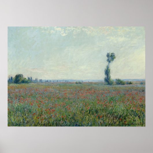 Monet - klaprozenveld poster (Voorkant)