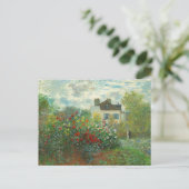 Monet Kunstenaars Tuin in Argenteuil Schilderij Briefkaart (Staand voorkant)