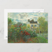 Monet Kunstenaars Tuin in Argenteuil Schilderij Briefkaart (Voorkant / Achterkant)