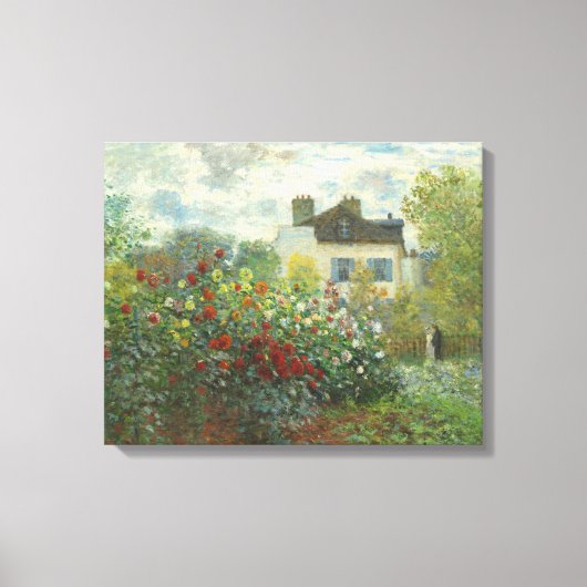 Monet Kunstenaars Tuin in Argenteuil Schilderij Canvas Afdruk (Voorkant)