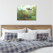 Monet Kunstenaars Tuin in Argenteuil Schilderij Canvas Afdruk (Insitu (Slaapkamer))
