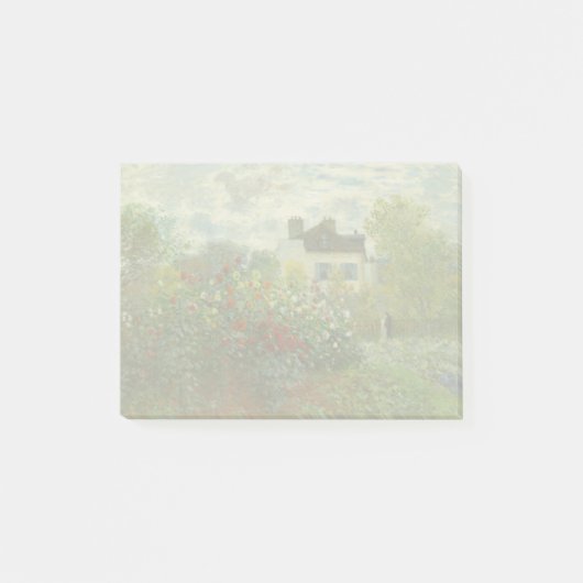 Monet Kunstenaars Tuin in Argenteuil Schilderij Post-it® Notes (Voorkant)