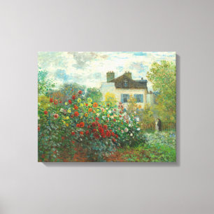 Monet Kunstenaarstuin in Argenteuil Schilderij Canvas Afdruk