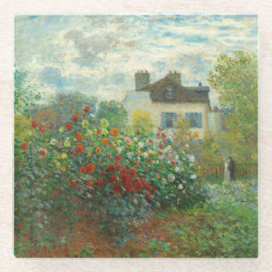 Monet Kunstenaarstuin in Argenteuil Schilderij Glazen Onderzetter
