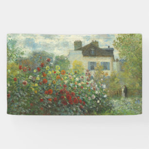 Monet Kunstenaarstuin in Argenteuil Schilderij Spandoek